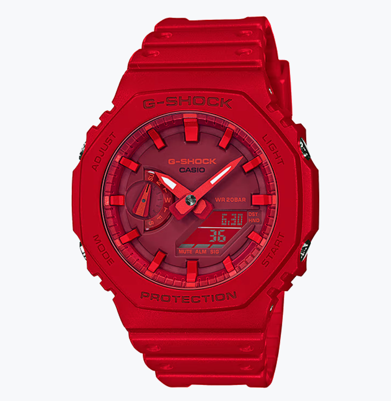 RED G- SHOCK  45.4mm